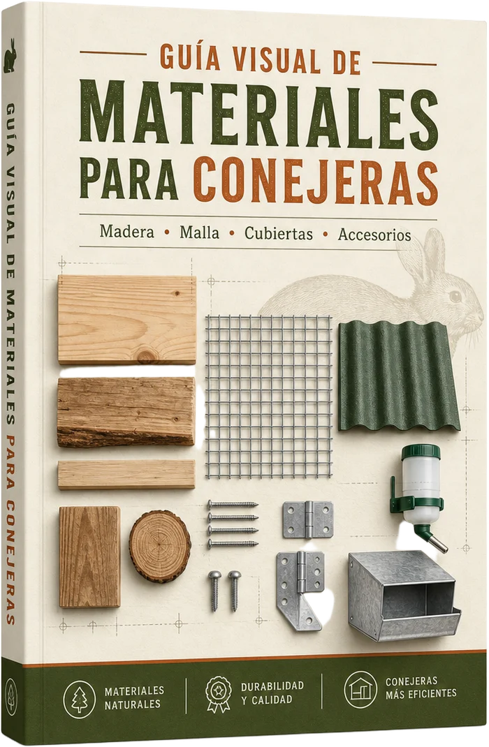 Portada del bono 1: Guía Visual de Materiales para Conejeras