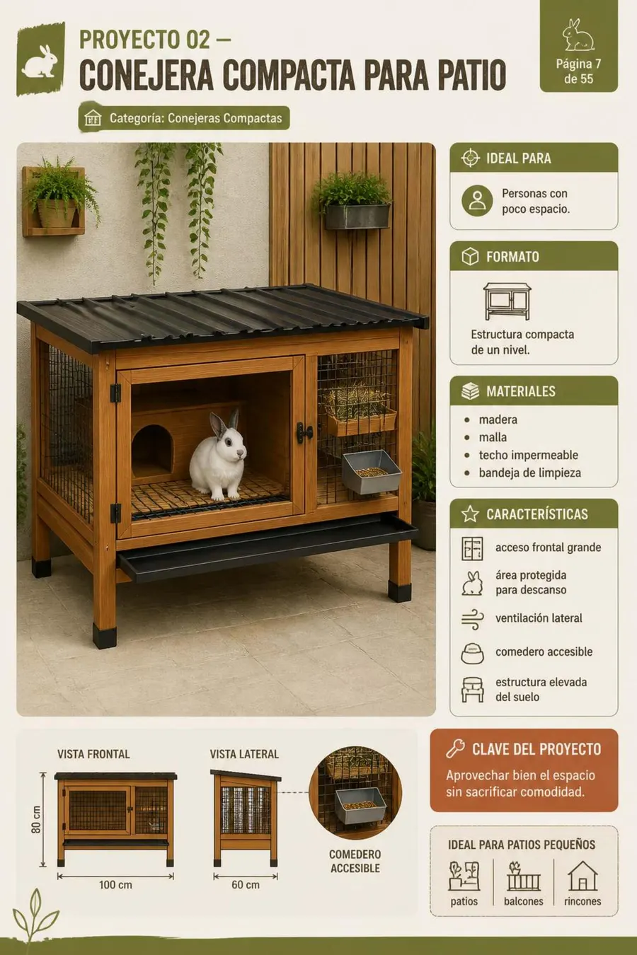 Proyecto 02 — Conejera compacta para patio